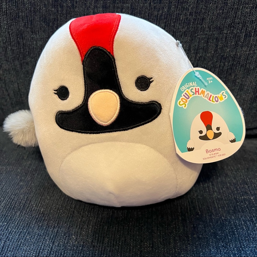 Squishmallows Gray and Red Bird Basma